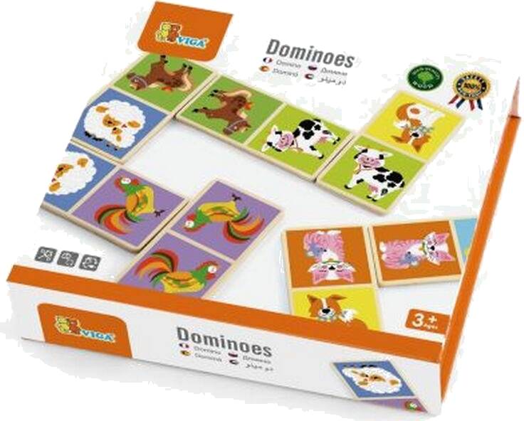 Dřevěné domino - domácí zvířata