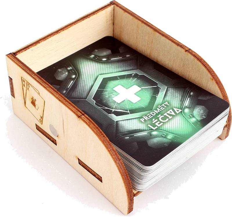 Pořadač na karty dřevěný - malý NENÍ HRA!