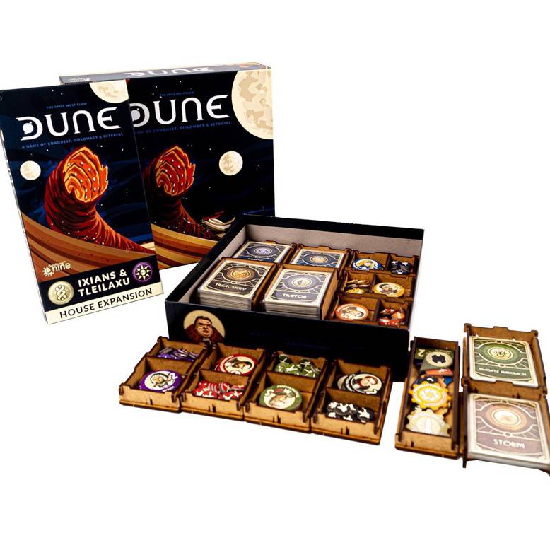 Dřevěný pořadač pro Dune + rozšíření (e-Raptor)