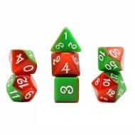Dice Set Fable: Kiss the Frog - Red/Green (7)