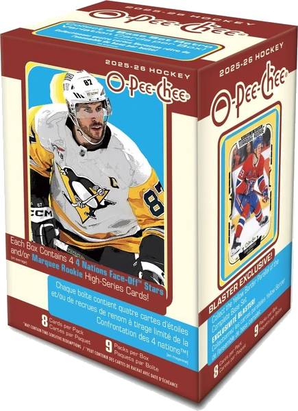 Hokejové karty 2025-26 Upper Deck O-Pee-Chee Hockey Blaster Box