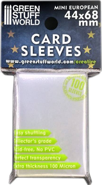 Obaly na karty 44 x 68 mm - extra silné (Green Stuff)