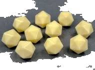 Opaque Ivory Blank 20-sided Dices (10x)