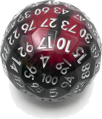 Kostka D100 - Dragon Eye