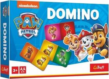 Domino papírové Tlapková patrola/Paw Patrol 21 kartiček společenská hra v krabici 21x14x4cm