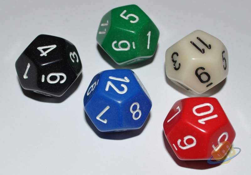 Kostka D12 jednobarevná - 29412