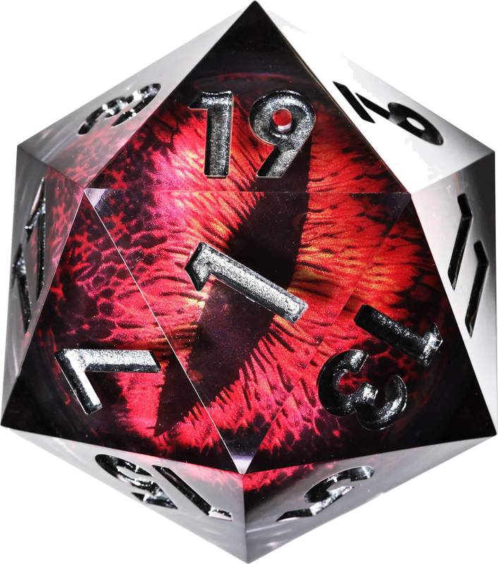 Kostka D20 - Dragon Eye Red