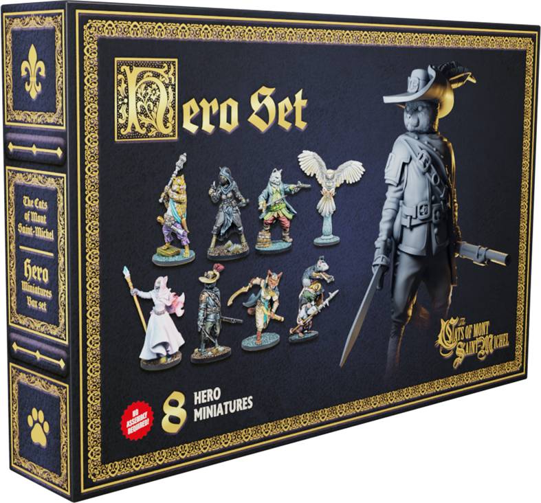 The Cats of Mont Saint Michel Hero Miniatures Set