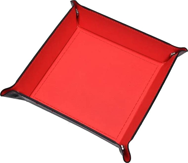 Dice Tray - Tác na kostky, koženka (skládací) Barva: Červená