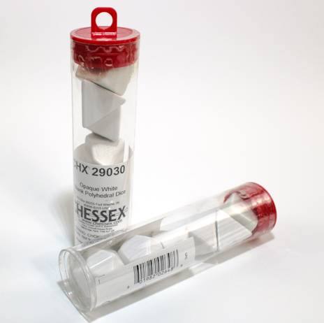 Sada 6 kostek prázdná/blank - bílá - 29030