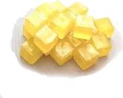 Sada 20 mramorovaných kostiček - žlutá