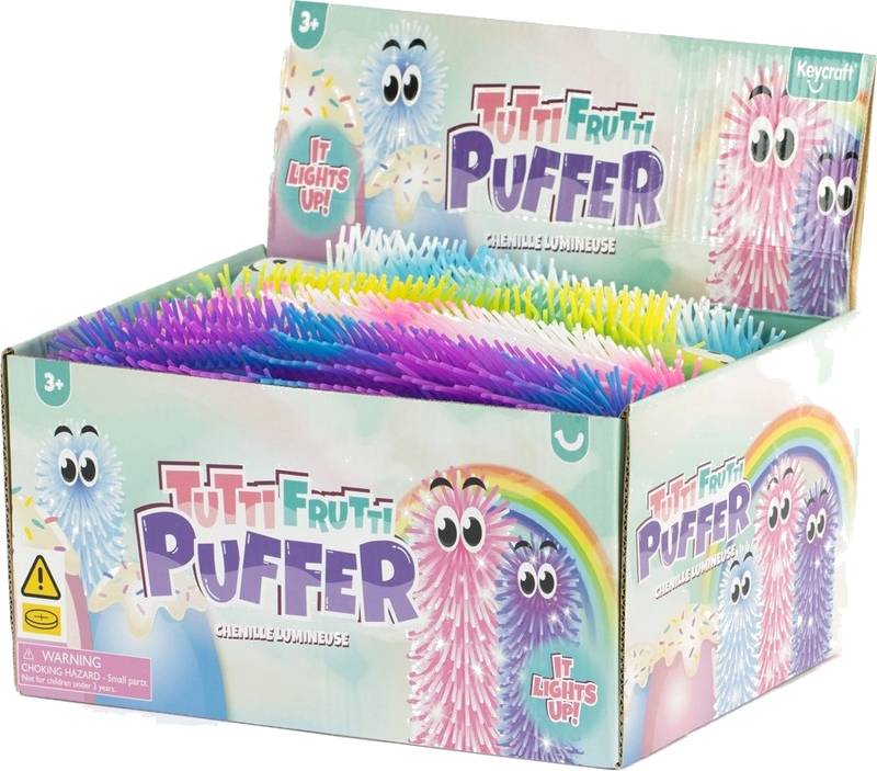 Střapatá natahovací housenka Tutti Frutti se světlem