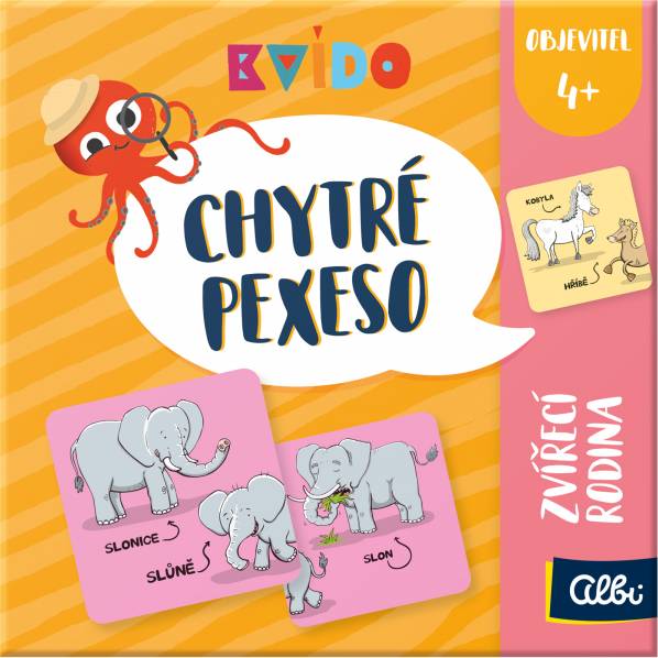 Kvído - Chytré pexeso - Zvířecí rodina