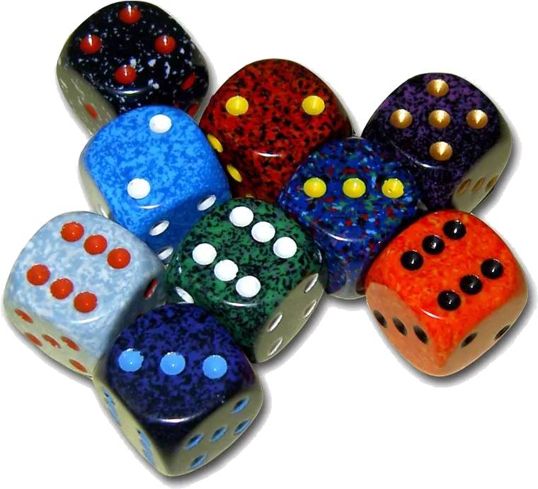 Kostka D6 12mm skvrnitá - 29322