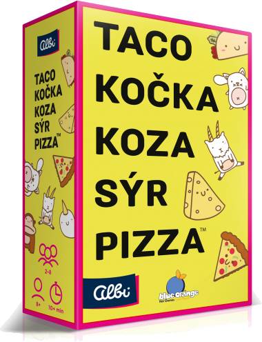 Taco, kočka, koza, sýr, pizza