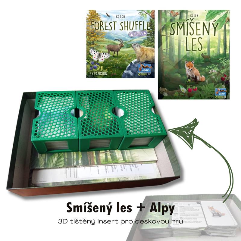 Smíšený les - zásobníky karet