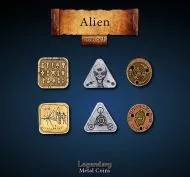 Alien Metal Coin Set