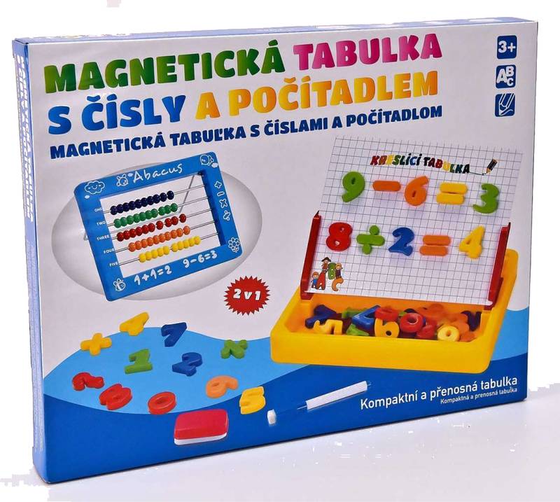 Mactoys magnetická tabulka s čísly a počítadlem