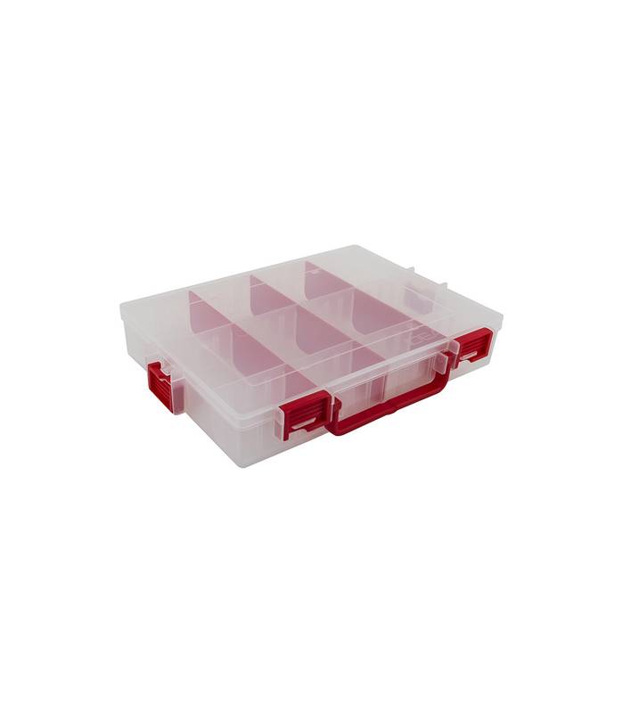 Plastový pořadač - Ideal Box XL (transparentní/červená) NENÍ HRA!