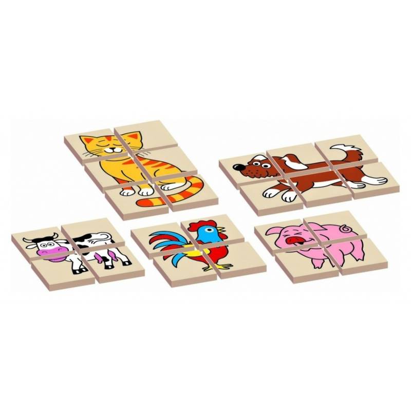 dřevěná skládanka zvířátka