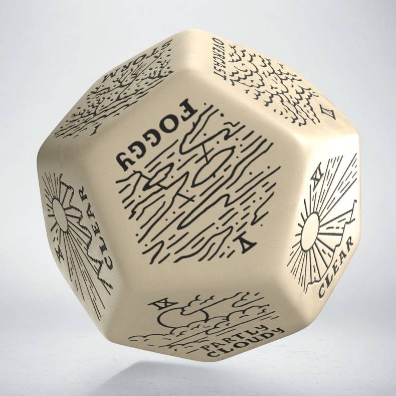 Weather Generator Die: Beige&Black