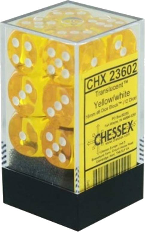 Kostka šestistěnná 16mm - Yellow/White
