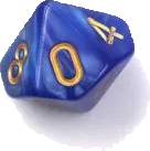 Desetistěnná kostka (K10) - perleťová