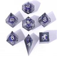 Always Watching Dragon's Eye Sharp Edge Resin Dice Set - Smoky Grey