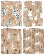 Dárková taška zimní se zlatou ražbou (M)