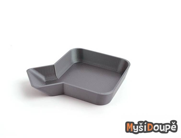 Univerzální miska na žetony se zobáčkem - stříbrná