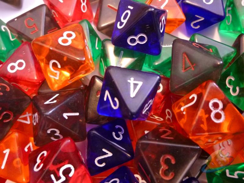 Kostka průhledná D8