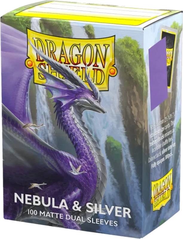 Dragon Shield - Matte Dual Nebula & Silver (matné fialové/stříbrné obaly, 100 ks)