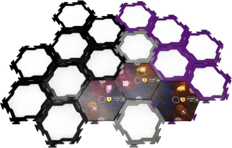 Mřížka pro hexové díly mapy ze hry Eclipse Barva: Černá, Množství: 1 set
