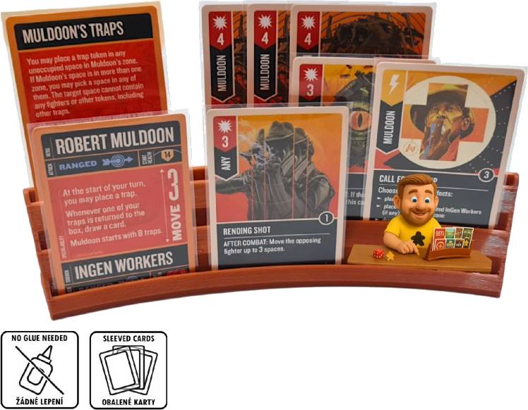 Stojan na karty třípatrový – zahnutý design pro přehledné hraní Barva: Žlutá