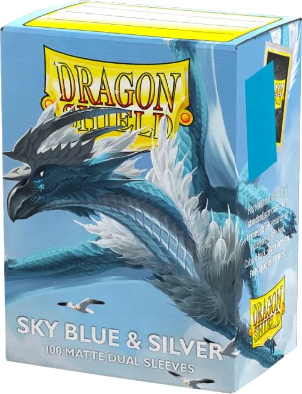 Dragon Shield - Matte Dual Sky Blue & Silver (matné modré/stříbrné obaly, 100 ks)