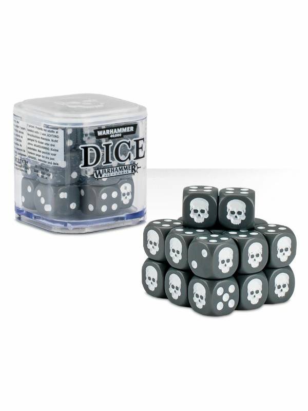 Kostky Warhammer Dice Cube (20 ks, šestistěnné) - šedé