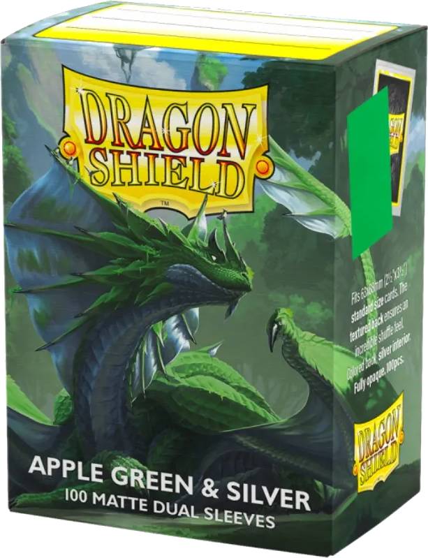 Dragon Shield - Matte Dual Apple Green & Silver (matné zelené/stříbrné obaly, 100 ks)