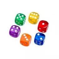 Šestistěnná kostka (K6) - průsvitná