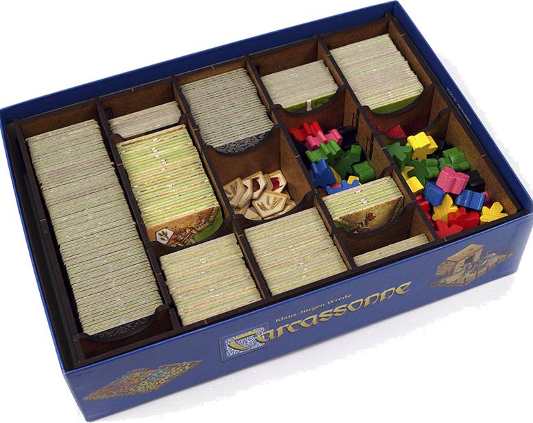 Dřevěný pořadač pro Carcassonne (e-Raptor)