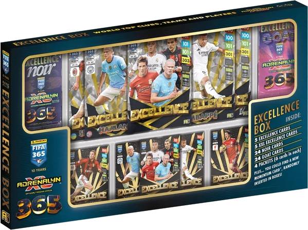 Fotbalové karty PANINI FIFA 365 2024/2025 Adrenalyn Excellence Box