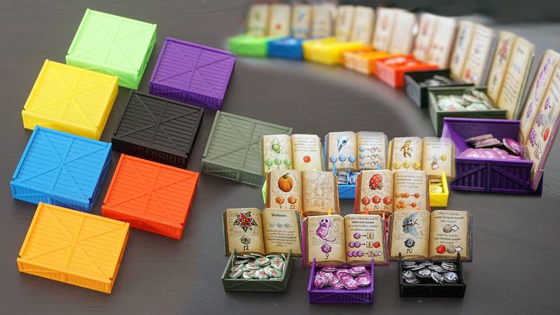 Kvedlalové z Kvedlinburku + Kořenářky + Alchymici Barva krabiček: duhová