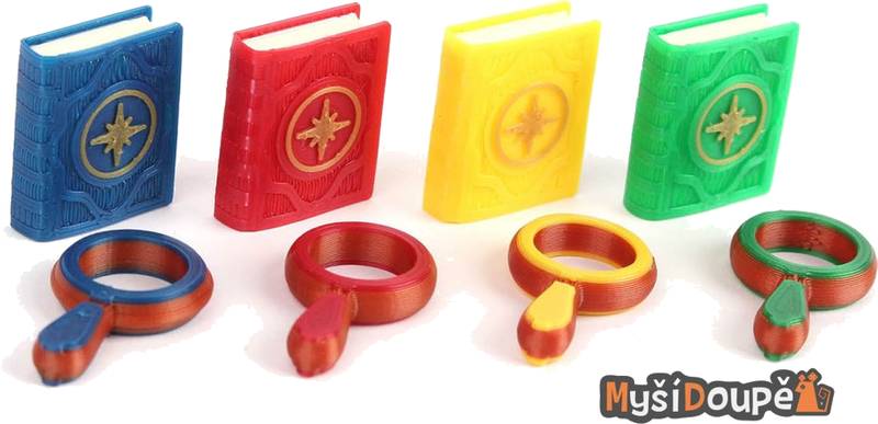 3D žetony lupy a deníky - Arnak