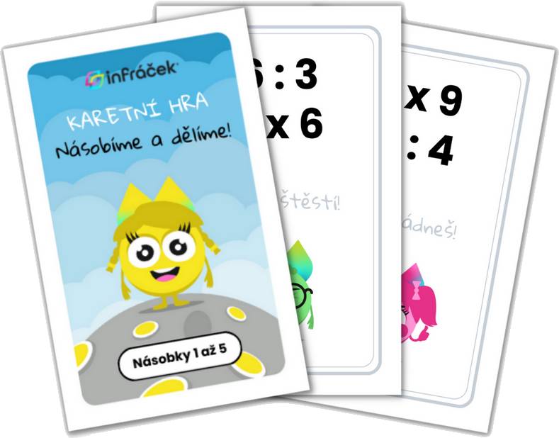 Násobíme a dělíme! - Násobky 1 až 5 - karetní hra