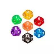 Dvanáctistěnná kostka (K12) - průsvitná