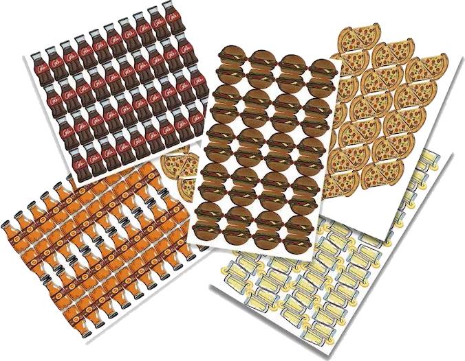 Samolepky pro Králové rychlého občerstvení