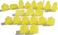 Carcassonne: Kompletní sada ledově žlutých figurek (19 ks)