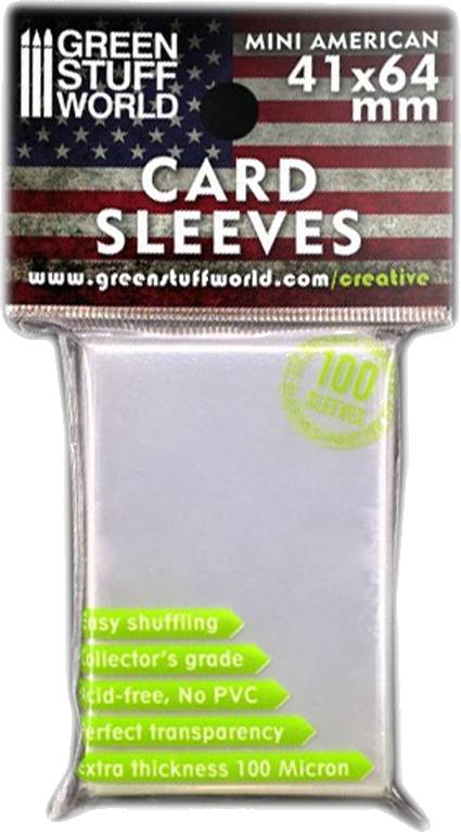 Obaly na karty 41 x 64 mm - extra silné (Green Stuff)