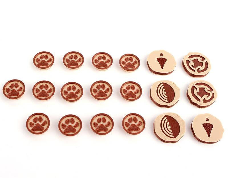 Duchové ostrova - Žetony přítomnosti Varianta: Žetony hráče - béžová Spirit Island - žetony