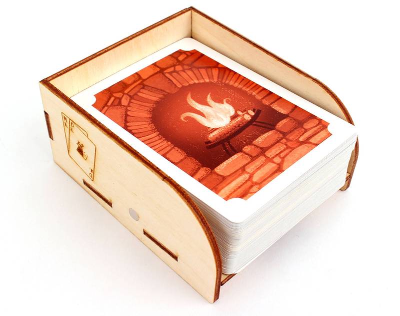 Pořadač na karty dřevěný - velký NENÍ HRA!