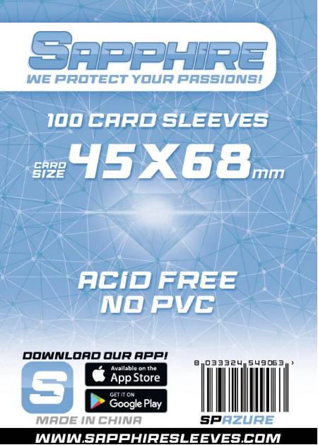 Obaly na karty Sapphire Azure - Mini European - 45 x 68 mm 100 ks